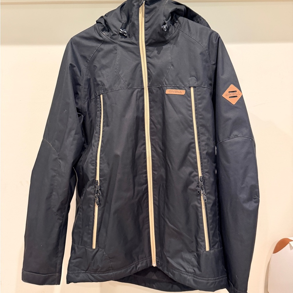 O’NEILL Men's Black Performance Rain Jacket - Large - Waterproof